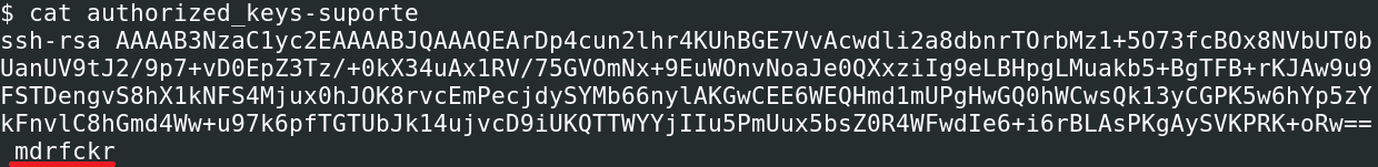 Suspicious authorized key