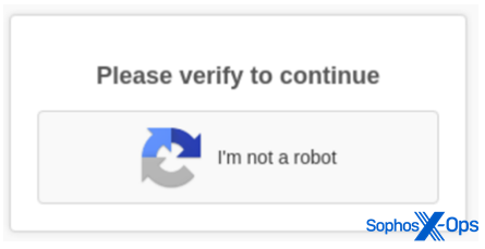 A legitimate-seeming verification challenge